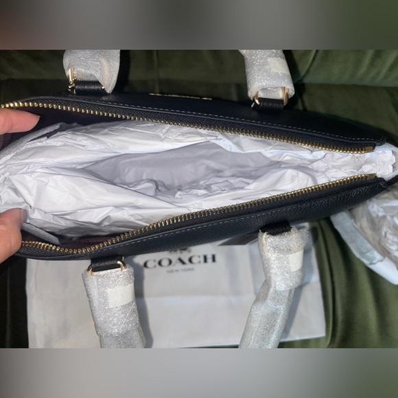 NWT Coach Georgia Satchel Bag In black pebbled leather - Picture 14 of 15